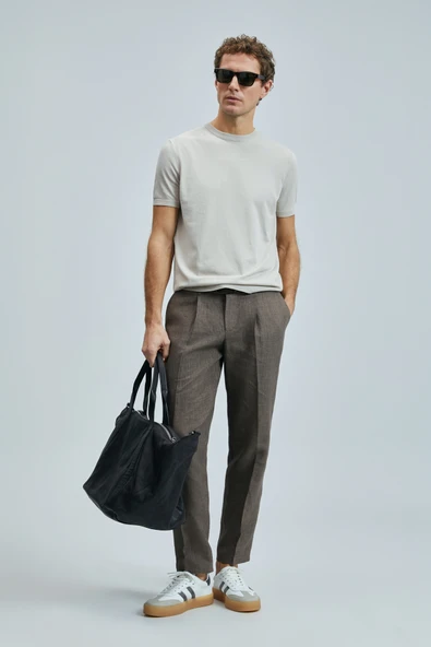 Lufian 111090110 Tıno Modal Karışımlı Tişort Erkek T-Shirt - Resim 11