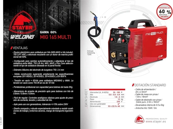Stayer STY-MIG165 Multı Stayer Mıg Kaynak Makinası 165A Gaz Altı - 2