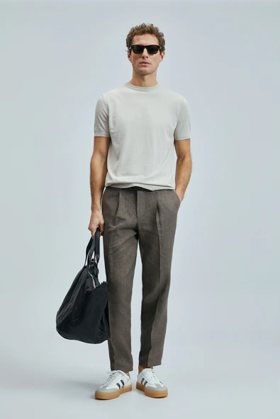 Lufian 111090110 Tıno Modal Karışımlı Tişort Erkek T-Shirt - Resim 4