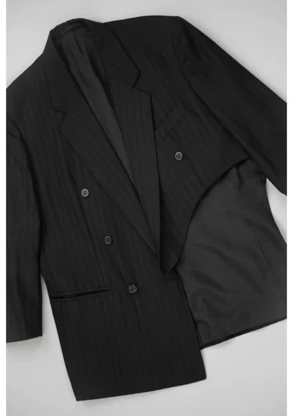 Melısa Mınca Özel Tasarım, Etek Takım Kesim Kombinasyonu, Etek ve Ceket Takım, Siyah Etek Takım, Unisex Etek Ceket Takım - 4