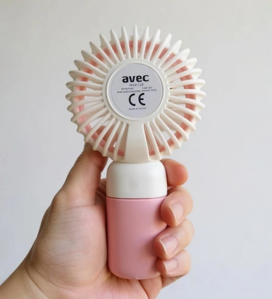 Avec USB Şarjlı El Fanı I Mini Taşınabilir Fan I Yaz Serinleticisi I Vantilatör I Telefon Standlı Pembe - 3