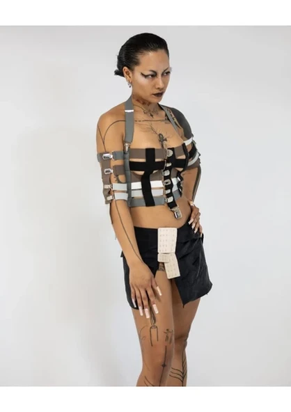 Melısa Mınca Özel Tasarım, Büstiyer, Pantolon Askısından Yapılmış Özel Tasarım Büstiyer, Unisex Büstiyer