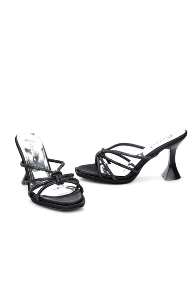 Papuçcity Tamer 03152 8,5 Topuklu Kadın Abiye Taşlı Terlik - 5