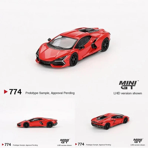 Mini GT 774 Lamborghini Revuelto Arancio Dac Lucido 1/64 Model Araba ürün görseli 1