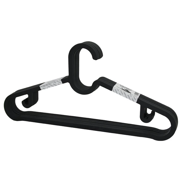 10PCS PLASTİK - ANTRASİT GRİ ELBİSE ASKISI (4915)