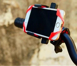 Lastik Destekli Standlı Bisiklet Telefon Tutucu - 3