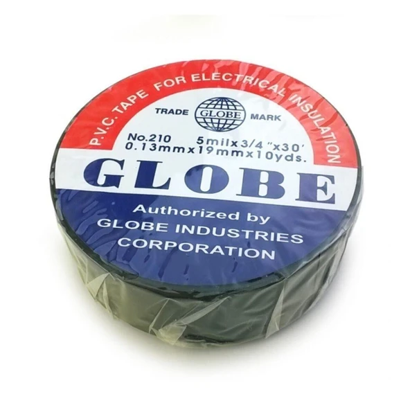 GLOBE İZOLE BANT SİYAH 10LUK  0.13MMX19MM (4915) - 3