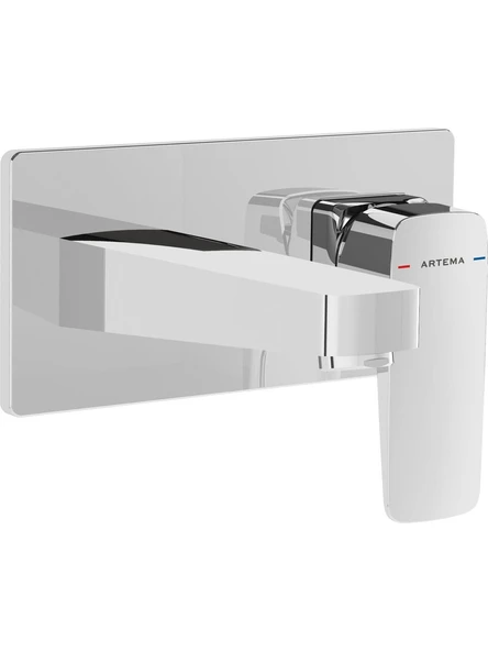 Artema Root Square A42738 Ankastre Lavabo Bataryası, Sıva Üstü, Krom