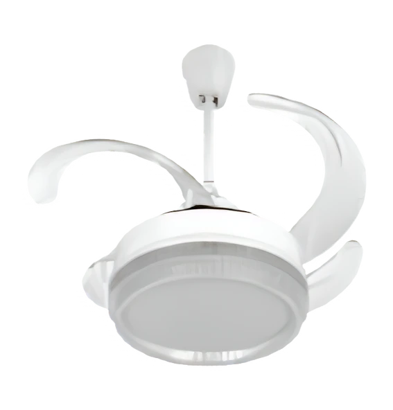 Gizli 42 inç Açılır Kanat Tavan Vantilatör  3 Renk Işık Seçenekli 3 Yıl Garantili Bulut Gri Şık ve Sessiz Tasarım - Resim 2