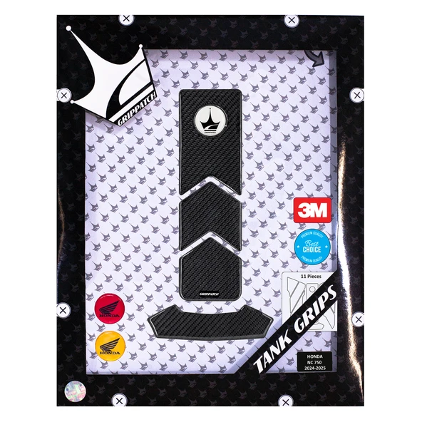 Honda NC750 2024-2025 ile Uyumlu Kaydırmaz 6D Karbon 11 Parça Tank Pad Seti GC45 - Resim 2