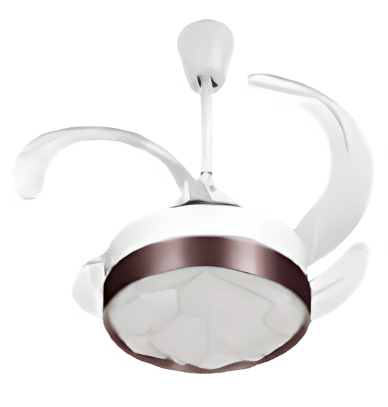 Gizli 42 inç Açılır Kanat  Tavan Vantilatör  Krom  Bluetooth Özellikli, 3 Renk LED Işık  3 Yıl Garantili - Resim 2