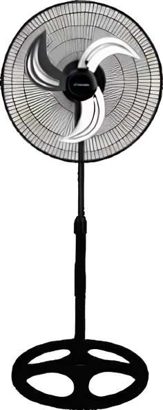 Sanayi Tipi Ayaklı 18 inç " Vantilatör  Siyah Metal Gövde  Güçlü ve Dayanıklı 3 Yıl Garantili - Resim 2