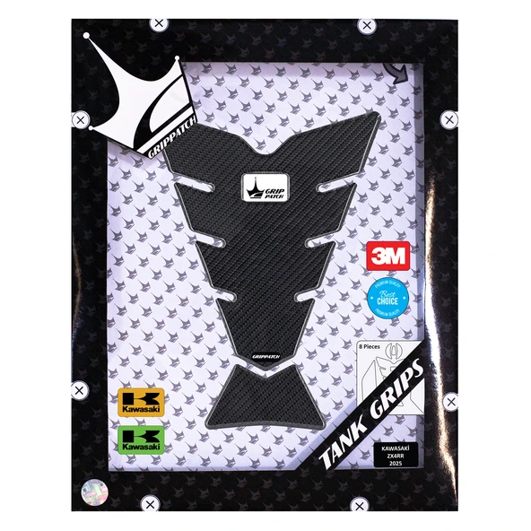 ZX4RR 2025 ile Uyumlu Kaydırmaz 6D Karbon 8 Parça Tank Pad Seti GC50 - Resim 2