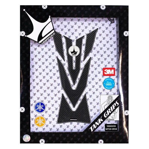 Yamaha MT10 2016 ile Uyumlu Kaydırmaz 6D Karbon 19 Parça Tank Pad Seti GC48 - Resim 2