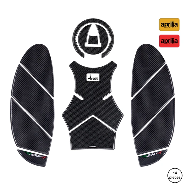 Aprilia RSV4 2024 ile Uyumlu Kaydırmaz 6D Karbon 14 Parça Tank Pad Seti GC46 ürün görseli