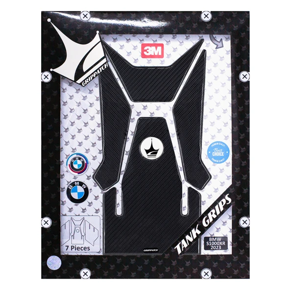 BMW S1000XR 2023 ile Uyumlu Kaydırmaz 6D Karbon 7 Parça Tank Pad Seti GC44 - Resim 2