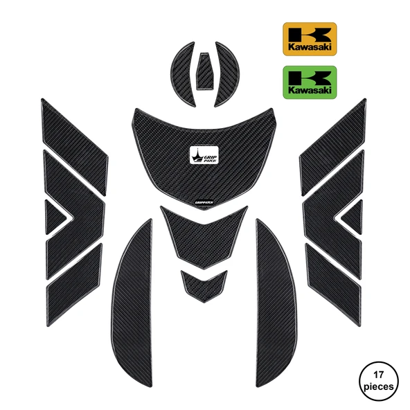 ZX10R 2024 ile Uyumlu Kaydırmaz 6D Karbon 17 Parça Tank Pad Seti GC47 ürün görseli