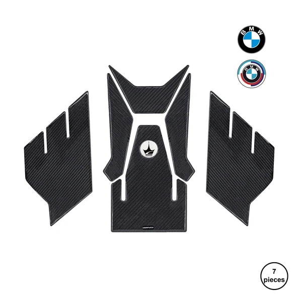 BMW S1000XR 2023 ile Uyumlu Kaydırmaz 6D Karbon 7 Parça Tank Pad Seti GC44 ürün görseli