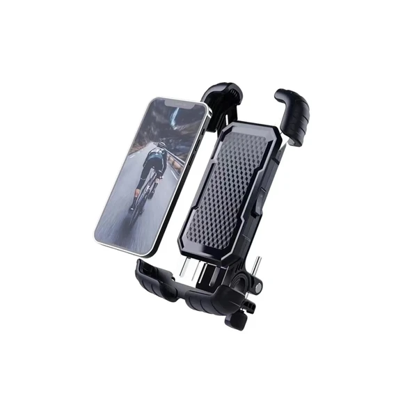 360° Derece Ayarlanabilen Gidon Bağlantılı Bisiklet Motosiklet İçin Abs 4-7.8″ İnç Telefon Tutucu - 2