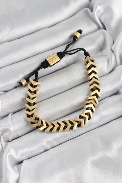 Pirinç Asansörlü Gold Renk Juju Kadın Bileklik - TJ-BB7190