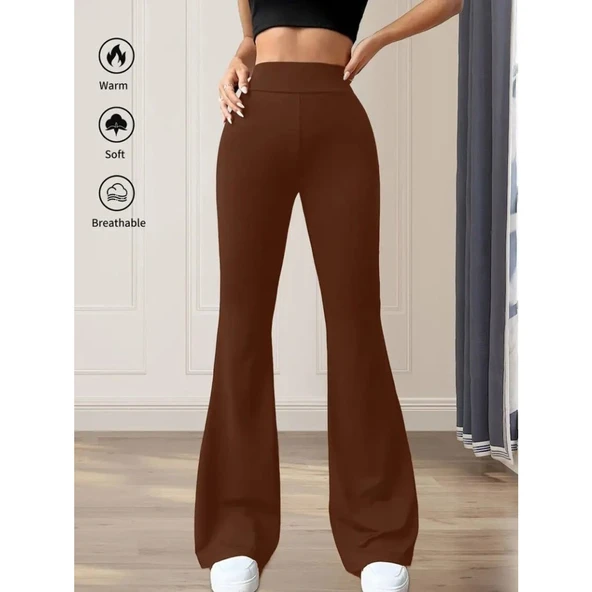 Lucky Life Kadın Yüksek Bel Geniş Paçalı Dalgıç Tayt - 3