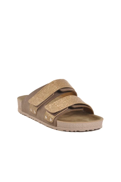 Aspor Vizon Simli Cırtlı Kadın Düz Terlik - 3