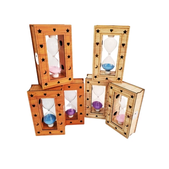 Ahşap Işıklı Kum Saati - 2