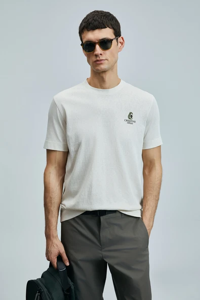 Lufian 111020263 Olıvıa Modern Grafik T- Shirt Erkek Tişort - 1