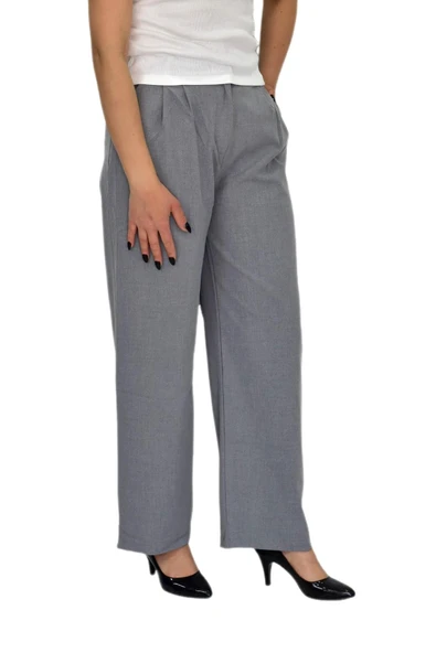 Kadın Pileli Bol Pantolon BGL-ST04352 - 4