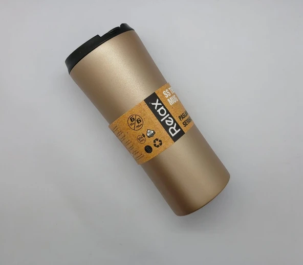 SS THERMOS MUG 400 ML PASLANMAZ ÇELİK TERMOS SARI