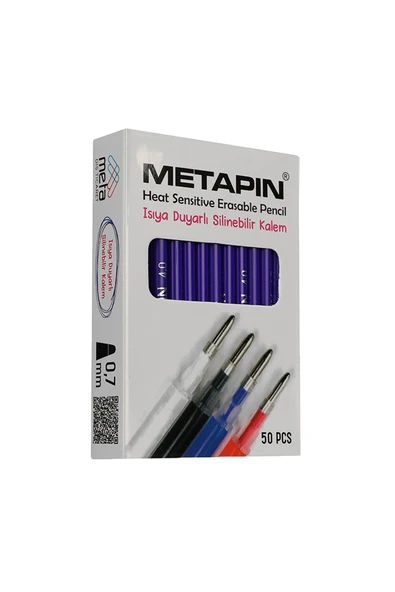 Metapin Isı ile Silinebilen Uçan Refill Kalem İçi Mavi (0.7 mm) - 50 Adet