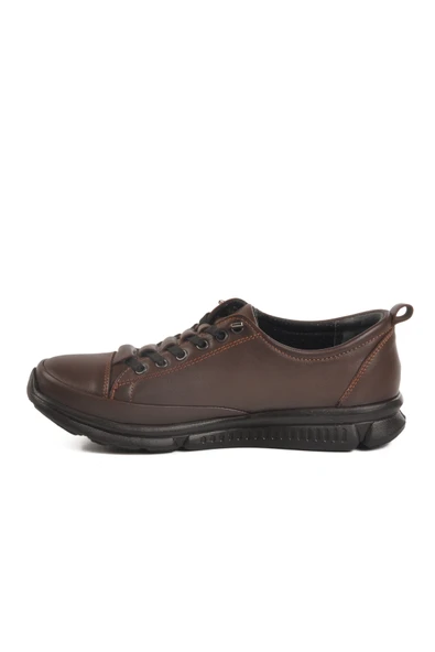 Aspor Kahve Hakiki Deri Kadın Casual Ayakkabı - Resim 2