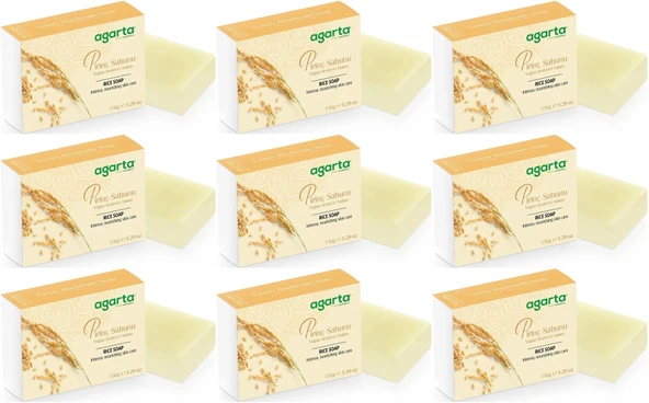 Agarta El Yapımı Doğal Sabun 150GR Pirinç (9 Lu Set) - 1