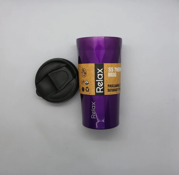 RELAX SS THERMOSS MUG PASLANMAZ ÇELİK SEYAHAT TERMOSU 350 ML - 4