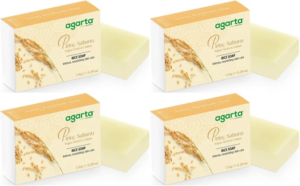 Agarta El Yapımı Doğal Sabun 150GR Pirinç (4 Lü Set) - 1