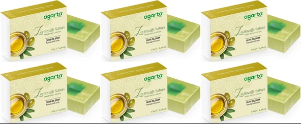Agarta El Yapımı Doğal Sabun 150GR Zeytinyağlı (6 Lı Set)