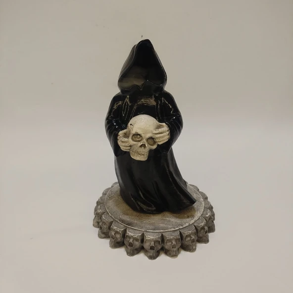 Hayalet Kurukafa Konik Tütsülük (10 Adet Tütsü Hediyeli)Buhurdanlık Oda Kokusu Dekoratif Obje - 2