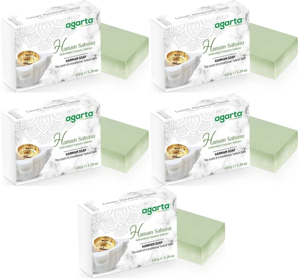 Agarta El Yapımı Doğal Sabun 150GR Hamam (5 Li Set) - 1