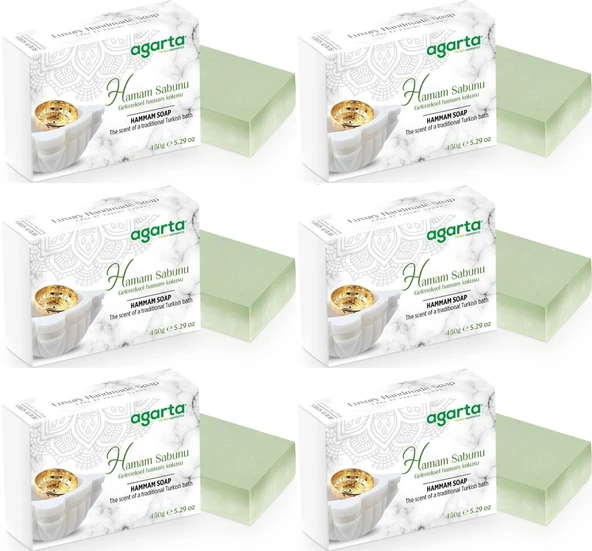 Agarta El Yapımı Doğal Sabun 150GR Hamam (6 Lı Set) - 1
