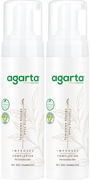 Agarta Doğal Yüz Temizleme Köpüğü 225ML (2 Li Set)