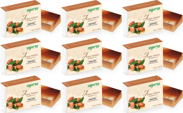Agarta El Yapımı Doğal Sabun 150GR Argan (9 Lu Set) - 1