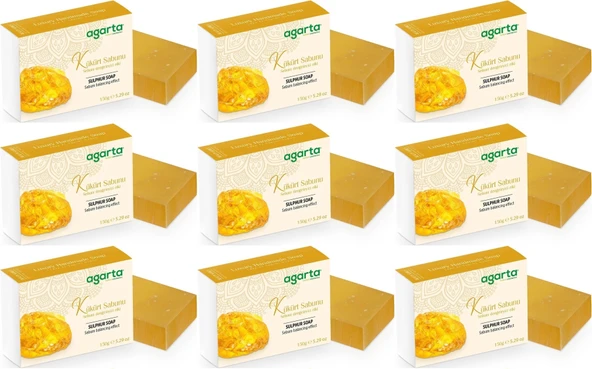 Agarta El Yapımı Doğal Sabun 150GR Kükürt (9 Lu Set) - 1