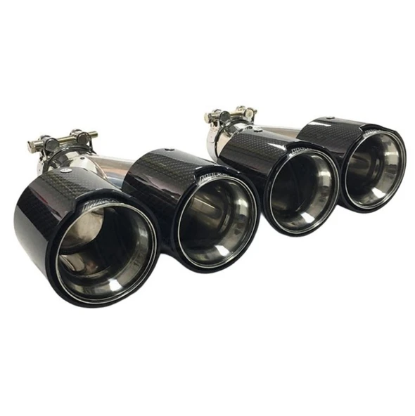 Akrapoviç Ekzoz Ucu Parlak Karbon M Logolu 90mm Set Universal - 3