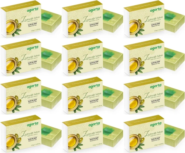 Agarta El Yapımı Doğal Sabun 150GR Zeytinyağlı (12 Li Set) - 1