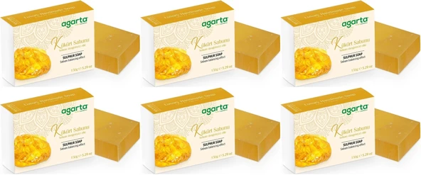 Agarta El Yapımı Doğal Sabun 150GR Kükürt (6 Lı Set) - 1