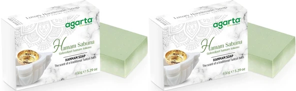 Agarta El Yapımı Doğal Sabun 150GR Hamam (2 Li Set) - 1