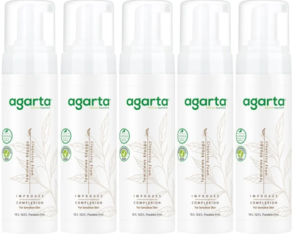 Agarta Doğal Yüz Temizleme Köpüğü 225ML (5 Li Set)