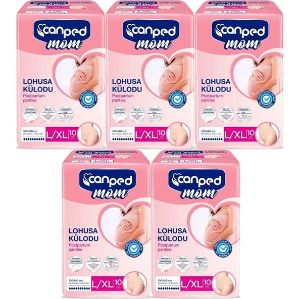Canped Mom Lohusa Külodu - Külot Bez L - Large - Büyük / XL - Extra Large - 50 Adet (5PK*10) ürün görseli 1