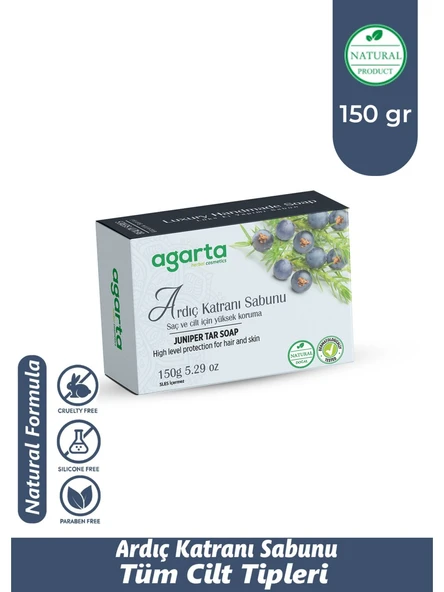 Agarta El Yapımı Doğal Sabun 150GR Ardıç Katranı (6 Lı Set) - 3
