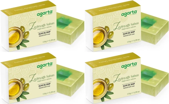 Agarta El Yapımı Doğal Sabun 150GR Zeytinyağlı (4 Lü Set) - 1